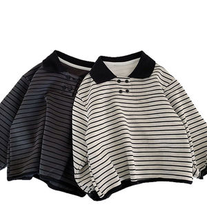 เสื้อโปโลเด็ก 2026 ฤดูใบไม้ผลิใหม่สไตล์เกาหลีลายทางแขนยาวเสื้อโปโลสำหรับเด็กผู้ชายเด็กผู้หญิงเด็กวัยหัดเดิน - Product Image 6