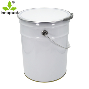 Blanc chimique 20L <span class=keywords><strong>20</strong></span> <span class=keywords><strong>litres</strong></span> grandes dimensions métal peinture boîte de conserve seau avec couvercle et poignée à vendre <span class=keywords><strong>prix</strong></span> - Product Image 5