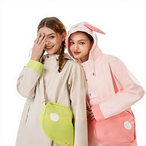 Capuche de pluie longue pour <span class=keywords><strong>scooter</strong></span>/moto, style intégral, pour randonnée en plein air, cyclisme, tendance, mignonne, respirante, coupe-vent, imperméable, en PU - Product Image 1