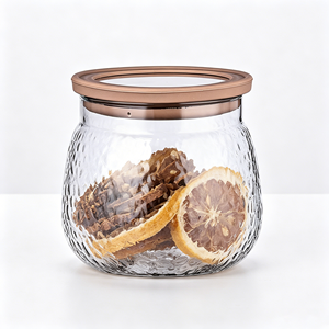 Organisateur de cuisine multifonctionnel en verre transparent à texture verticale tendance pour le stockage du sucre, de la farine, des fruits secs, des <span class=keywords><strong>feuilles</strong></span> de thé - Product Image 6