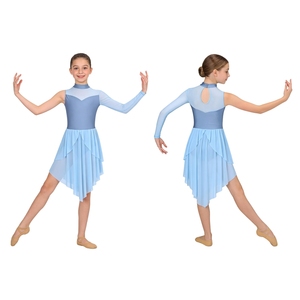 6-16 Kids Girls Competition Ballroom <b>Dance</b> <b>Dress</b> Lyrical <b>Dance</b> <b>Dress</b> Dancewear Built-In Briefs Performances Classes Recitals - Product Image 2