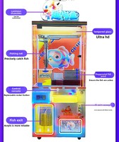 Machine d'arcade commerciale à monnayeur pour la pêche au poisson réel, adaptée aux enfants, marque XKJ, 110V/220V, prise US