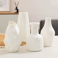 Vas Plastik Desain Origami Modern Pola Nanas Tiupan Tangan Ringan Tahan Banting Desain Ripple Minimalis Modern