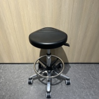 Tabourets de bureau en cuir PU durables, chaise à roulettes rotatives pour caissier conférence usine chaîne magasin supermarché studio bar moulin de laboratoire