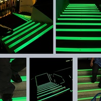Bande antidérapante simple face phosphorescente en PVC, matériau acrylique écologique et durable pour la prévention des glissements sur les marches intérieures/extérieures