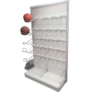 Pavimento in piedi calcio basket calcio calcio palla espositore sportivo basket Rack per negozio di articoli sportivi - Product Image 1