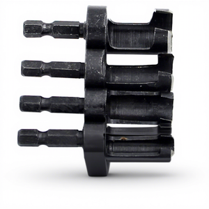 Lot de quatre forets rapides à queue hexagonale noire en acier brillant non revêtu de 6,35 mm (1/4 pouce) pour maçonnerie à finition lisse - Product Image 1