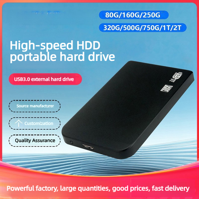 Cheap External Portable Hard Drive 1T/500GB/320g Portable HDD Hard Drive Hdd USB3.0 250g