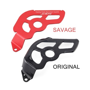 Accessoires de moto : Protection de pignon avant en aluminium pour course, cache-chaîne moteur pour XR400R, rouge, en aluminium CNC - Product Image 2