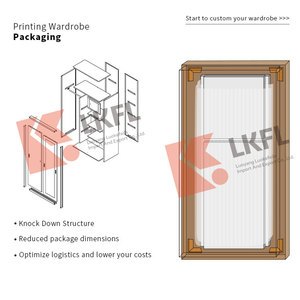 <span class=keywords><strong>Armoire</strong></span> métallique moderne à prix abordable de Luoyang, design personnalisé, en acier, avec miroir imprimé, 3 portes coulissantes, pour chambre à coucher et mobilier de maison - Product Image 5