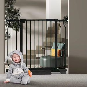Chocchick personnalisé largeur <span class=keywords><strong>extensible</strong></span> escalier barrière métal matériel enfants Protection Portable en gros bébé barrière de sécurité avec son - Product Image 4