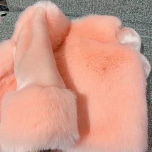 Abrigo Largo de Piel Sintética para Niñas, Diseño Macaron Colorido, Manga Larga, Invierno, Venta al Por Mayor, OEM - Product Image 5