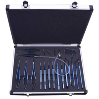 Ensemble d'instruments microchirurgicaux ophtalmiques Shanghai Fltek de 21 pièces en alliage de titane CR-1 pour la chirurgie de la cataracte