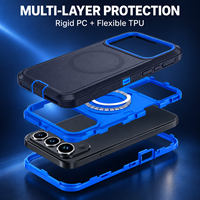 Coque de protection magnétique robuste antichoc en PC et TPU pour iPhone 18 Pro Max, 18 Pro, 17 Pro Max, 17 Pro