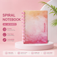 Carnet A5 à spirale souple et scintillant, couverture en PP, 60 feuilles, vente en gros pour étudiants, idéal comme cadeau