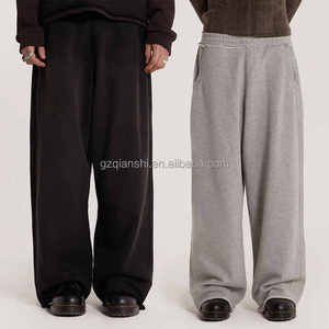 Loose Fit Sweatpants Open Bottom Men's Baggy Sweatpants - Fleece Loose Fit Joggers With Elastic Waist For Lounge & Workout Mens Sweatpants