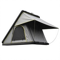Aluminium Dreieckiges Hartschalen-Dachzelt 210x140cm 900D Oxford Wasserdicht USB-Licht Leiter SUV 4x4 Camping
