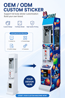 Mini machine à griffes à retour sur investissement rapide, peu encombrante, personnalisable, à monnayeur, pour la distribution de peluches et de cadeaux, console de jeu d'arcade professionnelle