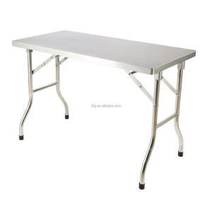 <b>Stainless</b> <b>Steel</b> 304 Silver Folding Prep <b>Table</b> - Product Image 2