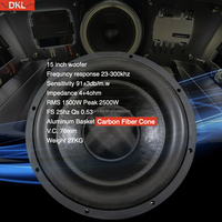 Haut-parleur de subwoofer audio pour voiture 15 "Competition Sub RMS 1500W Strong Punch Bass Speaker Peak 3000W 15 Inch SPL Car Subwoofer