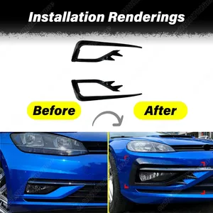 สำหรับ Golf 7.5 MK7.5 TSI TDI ปี 2012 2013 2014 2015 2016 2017 2018 2019 ชุดแต่งคิ้วไฟตัดหมอกหน้ารถยนต์ - Product Image 2