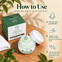 Crème hydratante équilibrante et apaisante au thé vert fermenté pour le soin de la peau, anti-acné, régulatrice de sébum, purifiante des pores et anti-imperfections