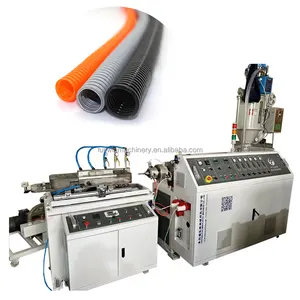 Customized Flexible Automatic PP HDPE Drainage Corrugated Spiral Single Wall bellows Plastic pipe Extruder Machine