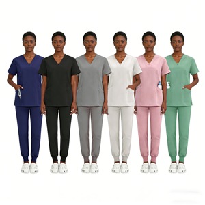 Men Medical <b>Scrub</b> Uniforms Split Set Breathable Woven Fabric Hospital Use - Product Image 5