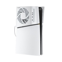 Ventilateur RGB de 10 cm avec contrôle de température par induction pour la coque de la console PS5 Slim, ventilateur de refroidissement de remplacement pour accessoires PS5 Slim