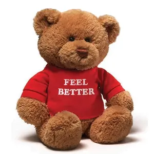 Logo personalizzato peluche teddy bear toy con i vestiti/prezzo di fabbrica diretta di vendita/commercio all'ingrosso animale di peluche orso giocattolo in t-shirt