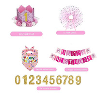 Kit de Décorations pour Fête Canine : Bannière, Chapeau, Bandana et Ballons pour Anniversaire de Chiens et Chats de Petite et Moyenne Taille – Fournitures pour Fêtes d'Animaux de Compagnie