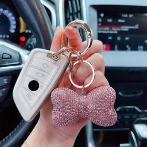 Luxury Full-Diamond <b>Bow</b> Keychain - <b>Large</b> Crystal Rhinestone Keyring, Luxury Bag Pendant for Women - Product Image 3