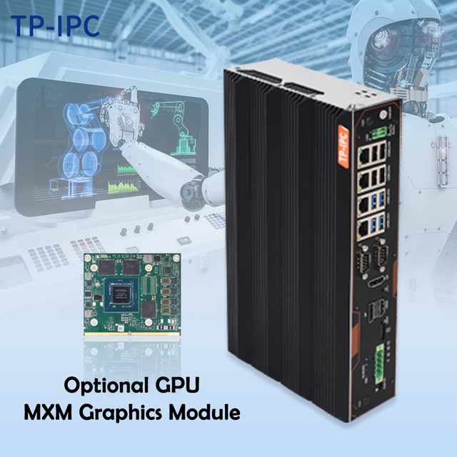 Intel 12-14th Industrial Mini PC with Optional GPU MXM Graphics, GPU-powered Embedded Computer with Powerful AI Edge Computing