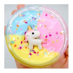 ชุดทำสไลม์ไหมหอมเปลี่ยนสีขนาดมินิ DIY ลดราคาสุดฮอต 12 สี พร้อมชาร์มยูนิคอร์นสีสันสดใส ของเล่นดินน้ำมันพลาสติกสำหรับทุกเพศ - Product Image 1