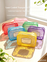 Sac à fermeture éclair en PVC, transparent, pour fournitures scolaires, maquillage, bijoux, anti-poussière, auto-scellant, étiquette de vêtement, logo personnalisé