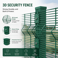 Panel de Cerca 3D con Núcleo de Acero Galvanizado, Tratamiento de Superficie con Revestimiento de PVC, Resistente a los Rayos UV y Ecológico, Precio de Fábrica
