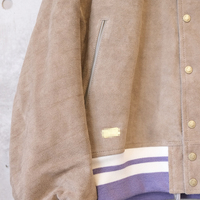 Veste DCY pour homme, veste bomber en daim, veste streetwear personnalisée, veste streetwear à col, veste au design personnalisé