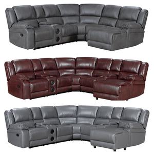 Juego de Sofás Reclinables <span class=keywords><strong>El</strong></span>éctricos de Esquina Directo de Fábrica Muebles de Diseño Moderno Reclinable con Estructura de Madera Extensible y Tapicería de Tela 7001 - Product Image 5