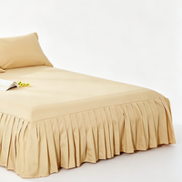 Jupe de lit 100 % polyester, plusieurs couleurs, personnalisable, cache-poussière, vente en gros d'usine pour projets hôteliers et chambres à coucher