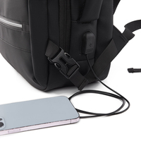 Sac à dos pour ordinateur portable de haute qualité, tendance, imperméable, 17 pouces, avec port USB pour la recharge, idéal pour les voyages d'affaires
