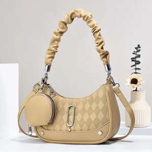 Ensemble de 2 pièces 2024 Nouveau sac à main de couleur unie pour femmes Sac de messager en cuir souple <span class=keywords><strong>Ote</strong></span> <span class=keywords><strong>Bags</strong></span> For Women - Product Image 4