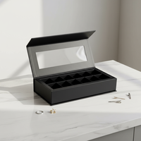 Boîte en carton magnétique réutilisable et écologique, de qualité alimentaire, avec fenêtre en PVC et finition mate, pour bonbons, truffes, mariage, Saint-Valentin