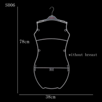 Cintres personnalisés en plastique transparent avec crochet en zinc pour maillots de bain, présentoirs parfaits pour maillots de bain