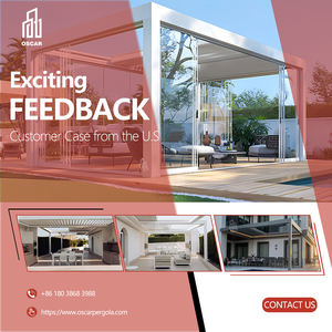 Gazebo Motorizado Moderno para Patio Exterior <span class=keywords><strong>2020</strong></span>, Conjuntos de Muebles de Jardín, Terraza, Patio Trasero, Pérgola Retráctil - Product Image 6