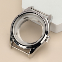 Casing Jam Tangan Anti Air 42MM dari Baja Tahan Karat dengan Kaca Mineral yang Diperkeras, untuk Dial 34.50-35.30MM, Cocok untuk Mesin NH34/35/36/38 (Grosir)