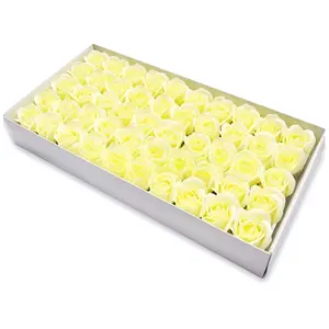 Fleur de savon rose jaune 3 couches unique et belle (50 pièces) avec bouquet de parfum parfumé à base artificielle décor à la maison malaisie