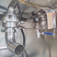 Machine de fabrication de fromage à la crème de levage hydraulique 200L Machine de mélange homogénéisateur supérieur Mélangeur planétaire sous vide Machine de fabrication de pommade