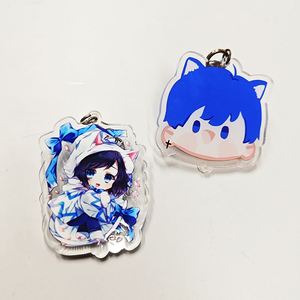 Meilleurs porte-clés Kawaii en vrac, breloques en acrylique personnalisées avec logo imprimé, échantillon gratuit, mousqueton en plastique transparent - Product Image 1