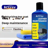 Crème d'entretien du cuir Astree 250ml, crème de soin du cuir pour sièges de voiture, élimine les rayures, restaure la brillance pour l'intérieur de la voiture, le canapé