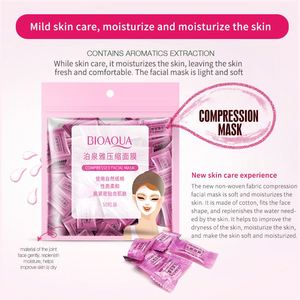 BIOAQUA Meilleures ventes Prix usine <span class=keywords><strong>Masque</strong></span> compressé en <span class=keywords><strong>tissu</strong></span> de coton pour le nettoyage simple du visage Produit cosmétique de beauté - Product Image 5
